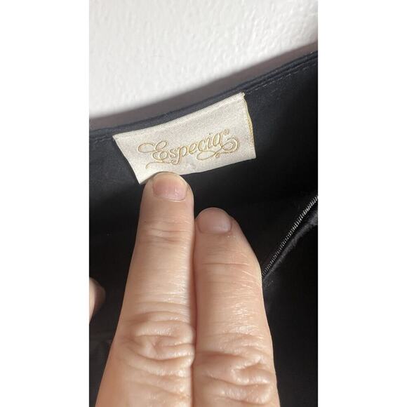 Anthropologie Especia Wallis Black Embroidered Boho Event Maxi Stretch Dress M - Picture 12 of 16